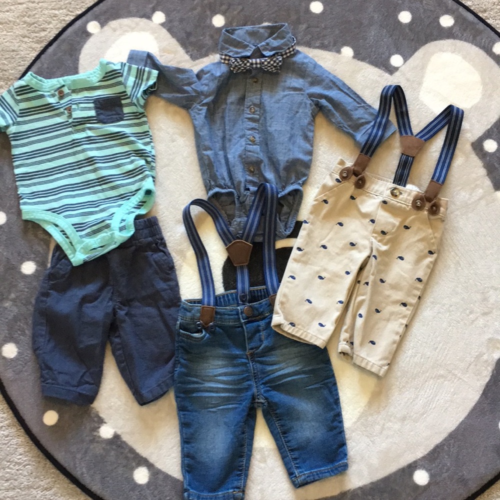 Baby boy 0-3 month dressy bundle
